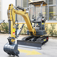 Nouveau produit Euro 5 CE EPA Mini-excavatrice à bras articulé 1,8 tonne, petite pelle compacte remorquable pour la construction résidentielle