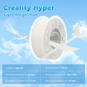 Filamento PLA Creality Hyper Light Weight de 1.75mm, 1kg, Negro, Material de Impresión 3D de Baja Densidad con Espuma Activa - Product Image 2