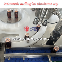 Machine automatique de remplissage et de scellage de flacons en verre de 3ml 5ml 10ml avec bouchon en caoutchouc bouchant