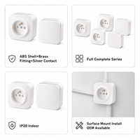 Prise murale encastrable PHIDIAS blanc laiteux en ABS, norme UE 16A IP20, pour intérieur, OEM ODM, garantie 2 ans, service personnalisé tout-en-un
