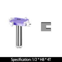 Fraise à bois en forme de T de qualité industrielle YUFU, 12,7 mm, acier allié, poignée en acier, HRC60, personnalisable, ODM OEM pris en charge