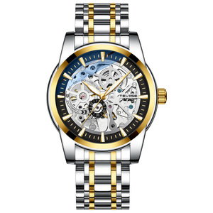 Montre mécanique gravée de haute qualité, entièrement automatique, pour homme, élégante, étanche et tendance. - Product Image 2