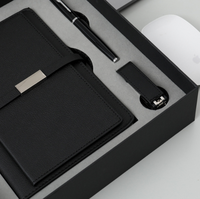 Ensemble cadeau électronique promotionnel en cuir PU avec logo personnalisé, batterie externe, tasse à café, parapluie, cadeau d'entreprise OEM