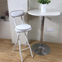 Nouveau tabouret de bar pliant avec dossier rembourré, tabouret pliant Bjflamingo, tabouret pliant rembourré en cuir de hauteur de comptoir Bjflamingo