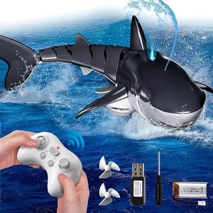 Jouets télécommandés 2.4G, jouet de simulation de nage électrique imperméable à l'eau, bateau télécommandé en forme de requin, jouets télécommandés en forme de requin - Product Image 2