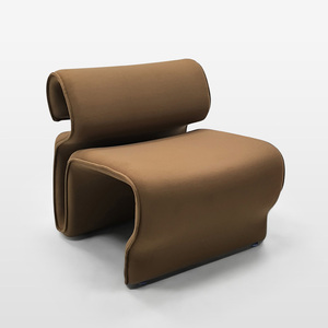 Sillón Nórdico de Ocio con Forma Especial, Mueble de Oficina en Casa, Línea Abstracta Curva, Taburete Reclinable Extensible para Sala de Estar y Dormitorio - Product Image 1