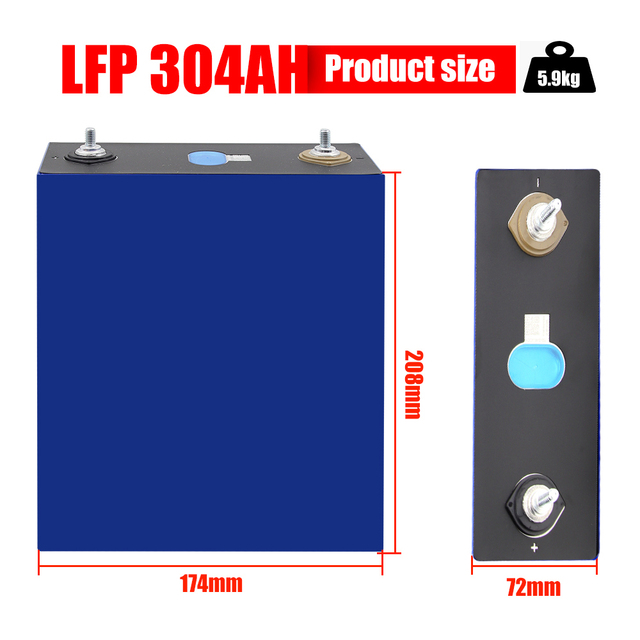 Eve Grade a Lfp Lf304 3.2v 304ah Rechargeable Prismatic Lifepo4 Lithium Iron Phosphate Battery Cells
