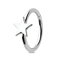 Anneau de nez labret clicker en titane ASTM F136 avec clou pour cartilage, boucles d'oreilles hypoallergéniques en titane sans nickel