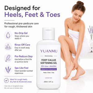 Crème hydratante professionnelle à l'urée pour les pieds, éliminateur de callosités talon-orteil, exfoliant pour peaux mortes, réparation des talons fendillés - Product Image 4