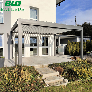 Tùy chỉnh nhôm pergola cơ giới louver Sun Shade không thấm nước ngoài trời cơ giới mái hiên tán - Product Image 2