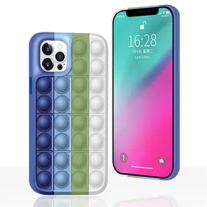 Bubble Fidget Telefoon Case Voor Iphone 12 Pro Max Reliver Stress Fidget Speelgoed Pop Gsm Case Voor Iphone 13