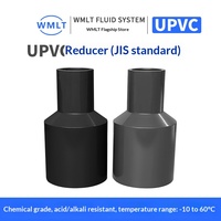 Conector Recto Reductor de UPVC Estándar Japonés, Conector Rápido de PVC Estándar Británico para Tuberías de Suministro de Agua, Conector Concéntrico de Plástico