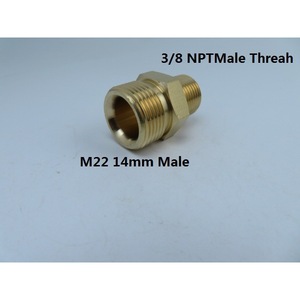 Copper Adaptor 3/8 Inch Npt Male To M22 14mm Male For Pressure Washer - Product Image 2
