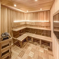 Sauna traditionnel extérieur à infrarouge lointain, vapeur sèche et humide, mobile, avec fonction Wi-Fi, grand format, directement de l'usine