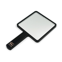 Miroir à main carré personnalisé en plastique ABS, étiquette personnalisée avec Logo, miroir cosmétique pour le maquillage