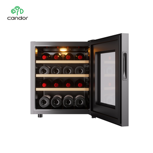 <span class=keywords><strong>Nevera</strong></span> Eléctrica para <span class=keywords><strong>Vino</strong></span> <span class=keywords><strong>de</strong></span> Acero Inoxidable, 16 Botellas/48L, Enfriador Termoeléctrico Independiente con Pantalla LED y Estantes <span class=keywords><strong>de</strong></span> Madera para el Hogar - Product Image 1