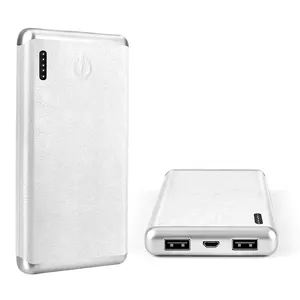 Cheap Leather Covered Power Bank 10000mAh Portable Power Bank Mobile Phone Chargers