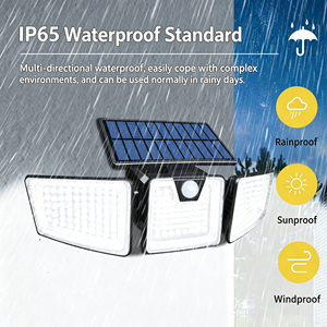 176 LED Solar Wall Light 450LM Super Bright Outdoor Motion Sensor Security Lamp IP65 Waterproof Light for Garden Fence Patio - Product Image 1