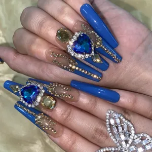 Latest Nails New Arriving OEM Ballerina French press on Nails Leopard Pearl press on Nails artificial fingernails Art for wom