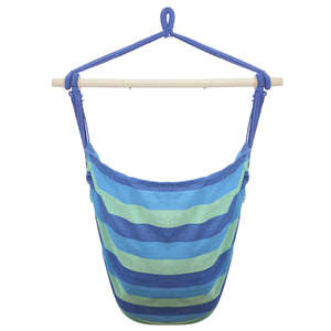 Distinctive <b>Blue</b> Cotton Canvas Hanging Rope <b>Chair</b> with Comfortable Pillows - Product Image 4