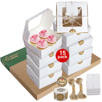 Boîte à pâtisserie personnalisée, boîte à cupcakes avec insert et fenêtre, boîte de boulangerie pour cadeaux de mariage et emballage de desserts