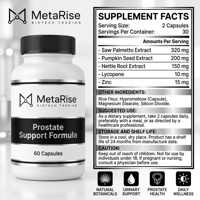 Capsules de soutien de la prostate pour hommes à base de plantes, probiotiques et antioxydants avec du palmier nain, du Pygeum africanum et des graines de citrouille - Formule naturelle