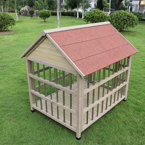 Müşteri sık büyük açık ahşap köpek kulübesi lüks büyük köpekler için sürdürülebilir inşaat baskı desen ile Pet <span class=keywords><strong>House</strong></span> - Product Image 5