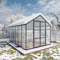 Serre moderne de grande taille XinHuaFeng pour jardin, avec toit ventilé, en aluminium thermolaqué, écologique, anti-rongeurs et imperméable