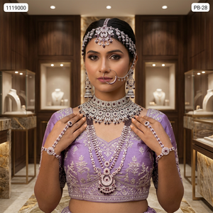 Elegant High Quality Gold Plated Bridal Shadow Choker Engagement Wedding Anniversary Party Gift Ethnic Fashion Jewelry <b>Set</b> - Product Image 3