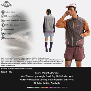 Chaleco Deportivo Ligero para Hombre con Logotipo Personalizado, Chaleco Casual de Verano con Cierre de Cremallera, Reflectante y de Secado Rápido - Product Image 1