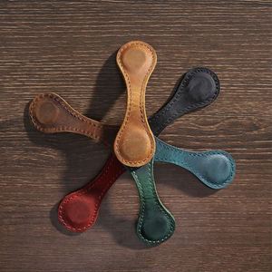 Personalized Custom Logo Magnetic Leather <b>Bookmark</b> Vintage Folded Book Mark for Reading Lovers - Product Image 1