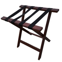 Venta al por mayor de fábrica, portaequipajes plegable de madera maciza, estante para zapatos para dormitorio de Hotel, estante para bolsas, suministro de hospitalidad para hoteles