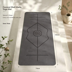 Tapis de yoga extra-large antidérapant en polyuréthane givré, motif cœur de lotus, longueur 183 cm, épaisseur 5 mm, largeur élargie, sans parfum - Product Image 6