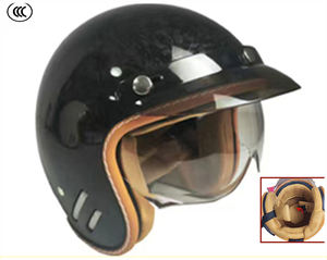 <span class=keywords><strong>Casque</strong></span> de <span class=keywords><strong>moto</strong></span> rétro certifié 3C - <span class=keywords><strong>Casque</strong></span> ouvert 3/4 pour motos Cruiser, unisexe et toutes saisons, <span class=keywords><strong>homologué</strong></span> DOT/ECE - Product Image 2