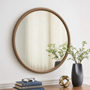 <span class=keywords><strong>Miroir</strong></span> de salle de bain <span class=keywords><strong>rond</strong></span> encadré en bois FSC, diamètre 50 cm et 100 cm, vente en gros directe d'usine - Product Image 1