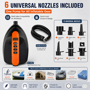 Pompe à air sans fil rechargeable 16 PSI pour SUP, <span class=keywords><strong>gonfleur</strong></span> portable à <span class=keywords><strong>batterie</strong></span> pour planche à pagaie, kayak, bateau gonflable, tente, matelas - Product Image 4