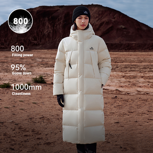 Extérieur hiver randonnée femmes hydrofuge chaud et coupe-vent 800 remplissage puissance blanc duvet d'oie <span class=keywords><strong>longue</strong></span> <span class=keywords><strong>doudoune</strong></span> - Product Image 1