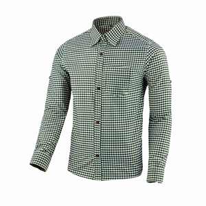 Camisa Casual Bávara Gris para Hombre, Estilo Oktoberfest, Tradicional, de Algodón, para Otoño, Anti-Pilling, Tejida, a Cuadros, Talla S - Product Image 1