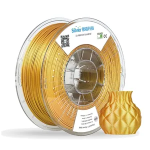 PLA Metal Gold/Silver/Copper/Bronze Silk Metallic Finish 3D Printing Filament 1.75mm 1kg Compatible with All 3D Printer