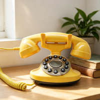 Téléphone fixe vintage personnalisé OEM, couleur au choix, avec boîtier ABS, son d'appel clair et stable pour la maison, l'hôtel, le bureau