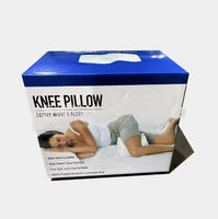 Coussin de genou en mousse à mémoire de forme avec tissu tissé pour soulager la douleur sciatique, idéal pour le repos au lit et le sommeil, avec massage magnétique pour une utilisation au lit