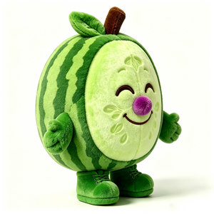 Peluche de sandía personalizable, adorable peluche de sandía, juguete de peluche con forma de fruta, peluche con forma de comida - Product Image 5