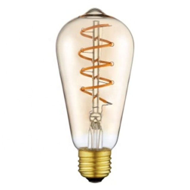 Vintage Indoor Retro Edison Amber 4W E26 E27 ST64 LED Filament Bulb LED Edison Bulb
