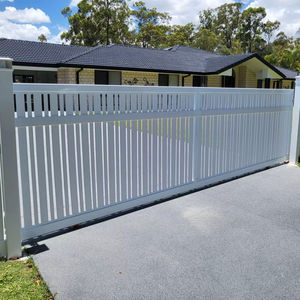 Clôture de confidentialité en <span class=keywords><strong>PVC</strong></span> blanc de 6 pieds de haut, personnalisable, écologique, pour l'extérieur, jardin, sécurité, portails en vinyle, faciles à glisser, chauds - Product Image 1