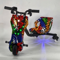 Scooter Eléctrico de Derrape para Niños de 8 Pulgadas, Triciclo Eléctrico de Derrape 360 con Batería de Litio, Scooter Eléctrico de Derrape de 3 Ruedas, Precio al por Mayor