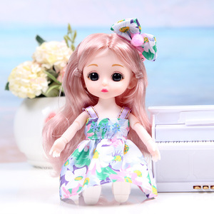 Cambiable 6 pulgadas 17cm confundido para <span class=keywords><strong>muñeca</strong></span> princesa juguete modelo de dibujos animados juguete de plástico para niñas - Product Image 6