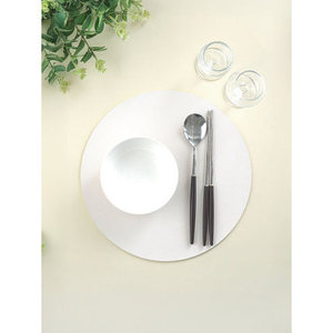 Eco-friendly di lusso doppio lato circolare tappetino 30x30 cm bianco & Ivery per cucina pranzo protezione riscaldata per ristoranti - Product Image 1