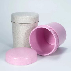 Sinh thái thân thiện phân hủy sinh học rơm lúa mì PP Kem chà Icecream Jar 250 gam nhựa mỹ phẩm lọ với vít có nắp đậy - Product Image 1