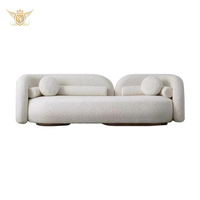 Canapé contemporain italien en tissu rembourré pour villa, appartement, salon