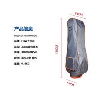 HOW TRUE Vente en gros Housse de pluie pour sac de golf en pvc léger Accessoires de golf Housse de pluie de golf étanche et pliable durable